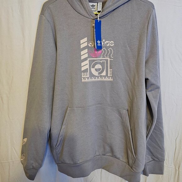 Adidas GRAPHIC PRINT HOODIE NWT (YXL) - Picture 2 of 6